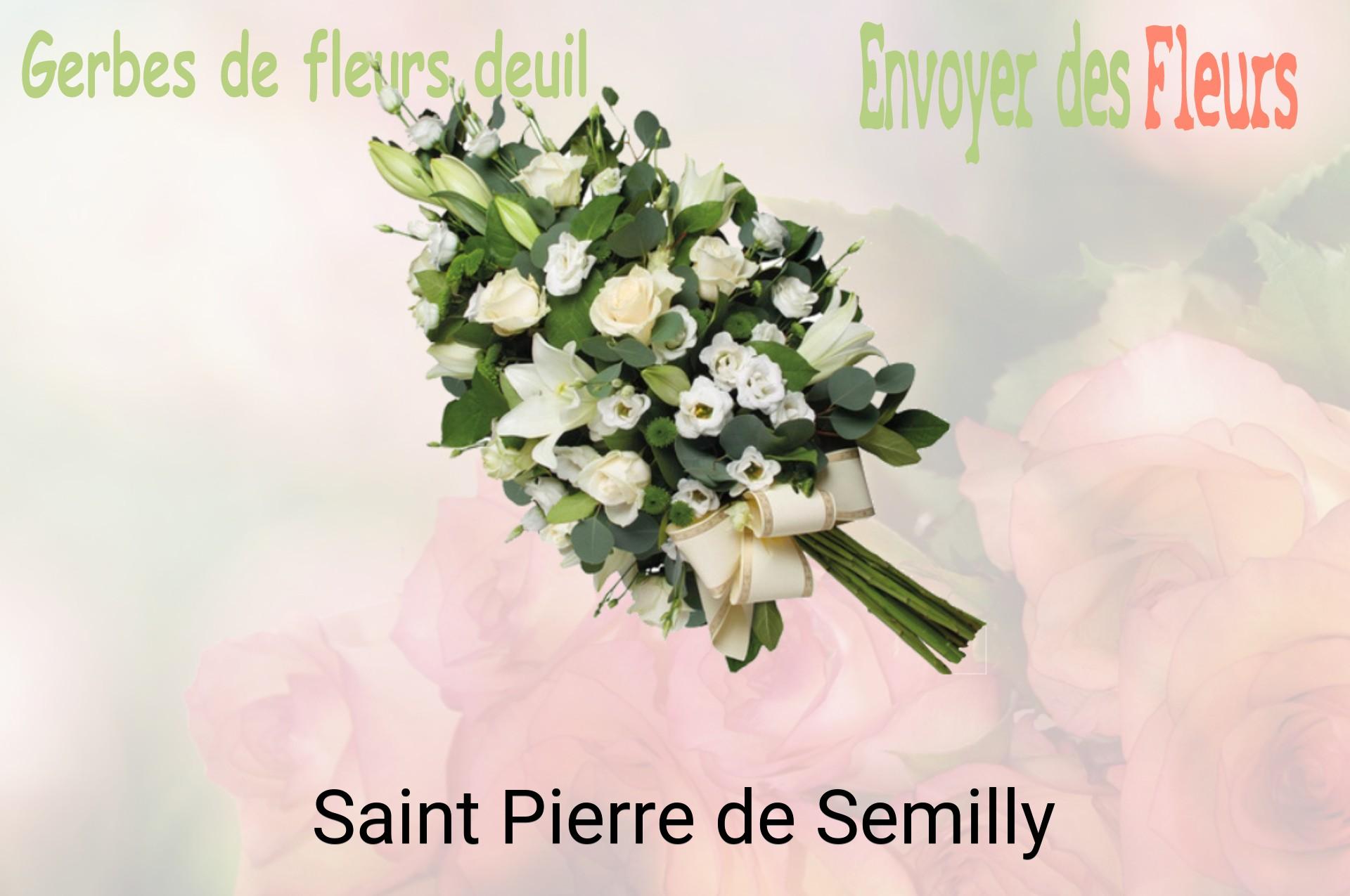 Gerbe de fleurs de deuil livrée à Saint-Pierre-de-Semilly